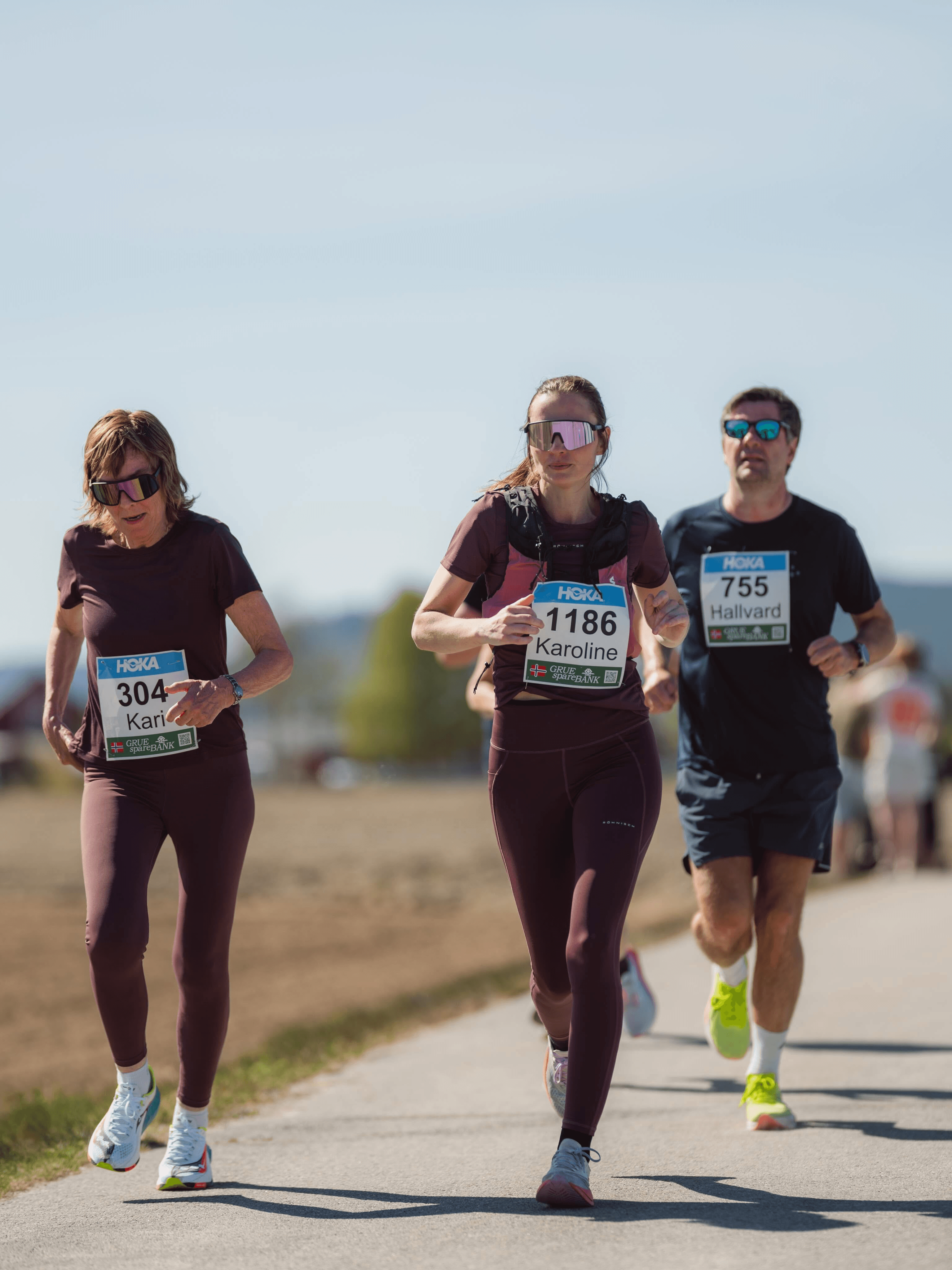 Løpere på Grue Halvmaraton