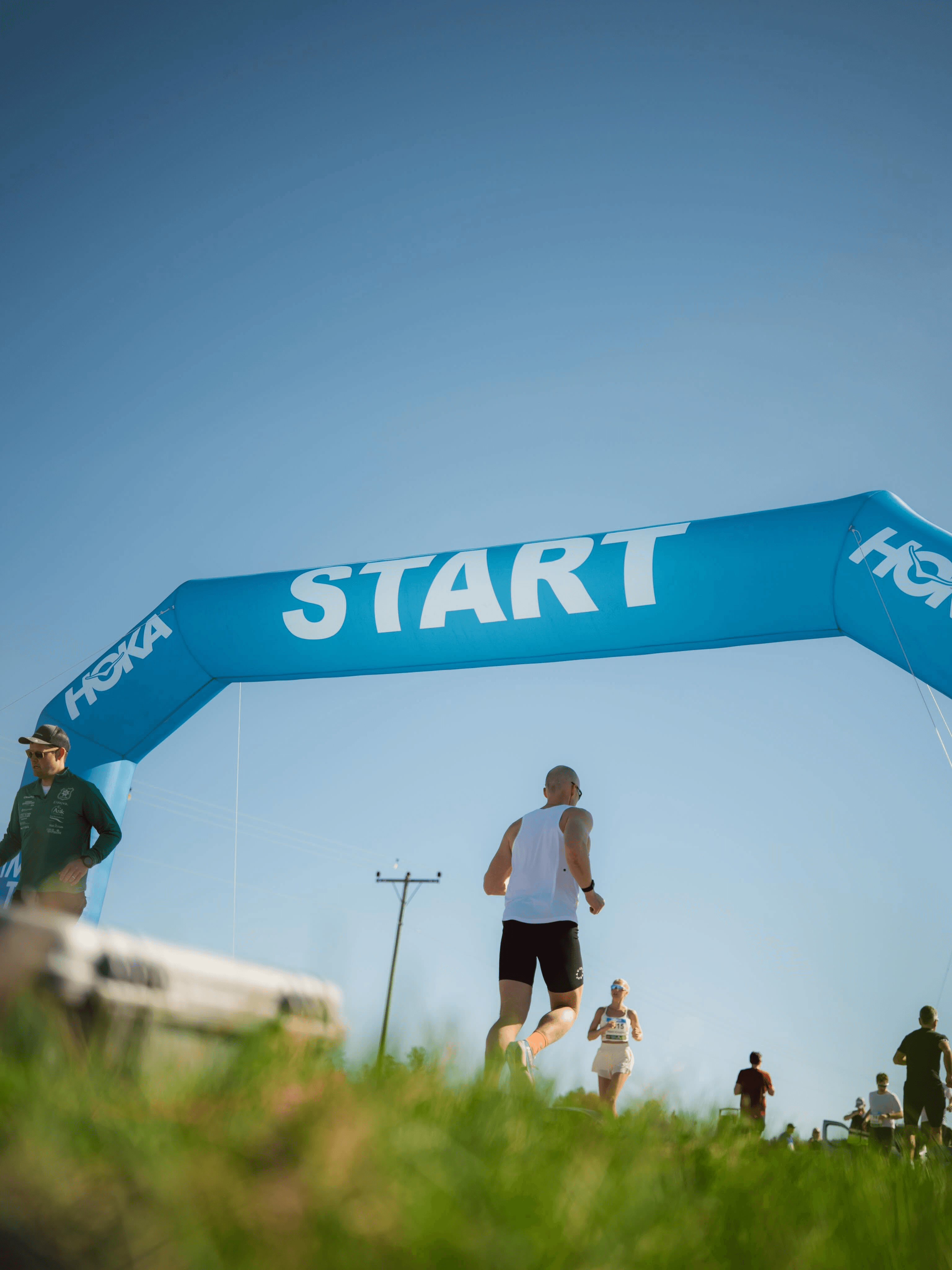 Startbuen på Grue Halvmaraton